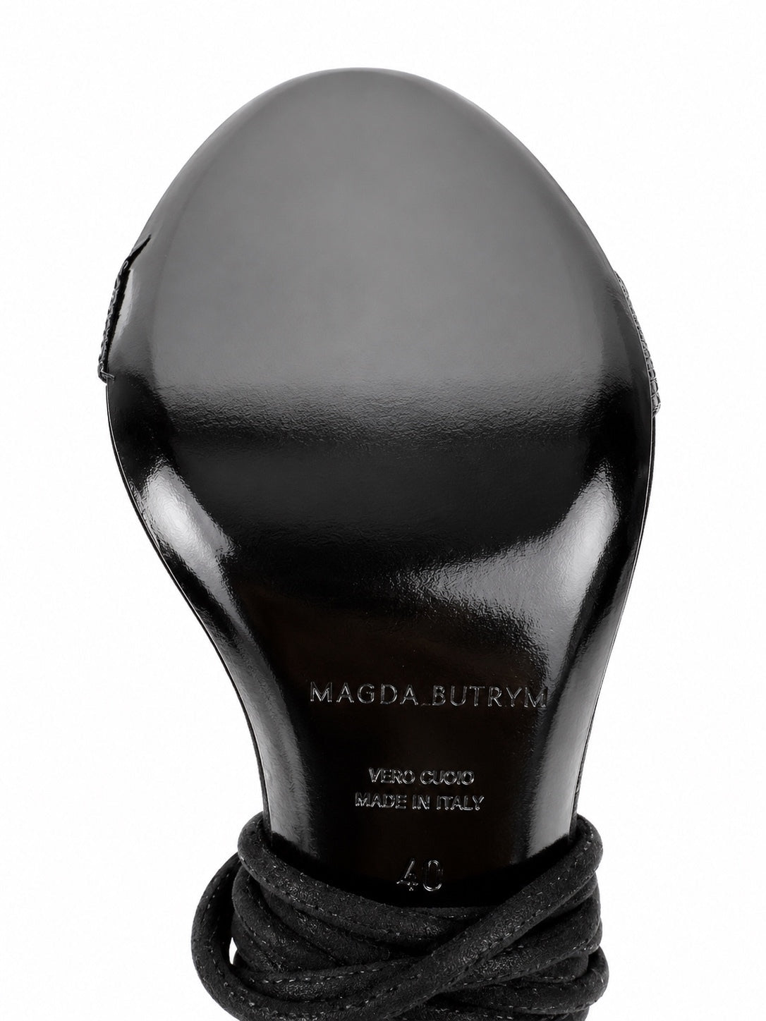 Magda Butrym Wrap Around Satin Strass Rhinestone Heels Black EU 40 US 10 – view 11