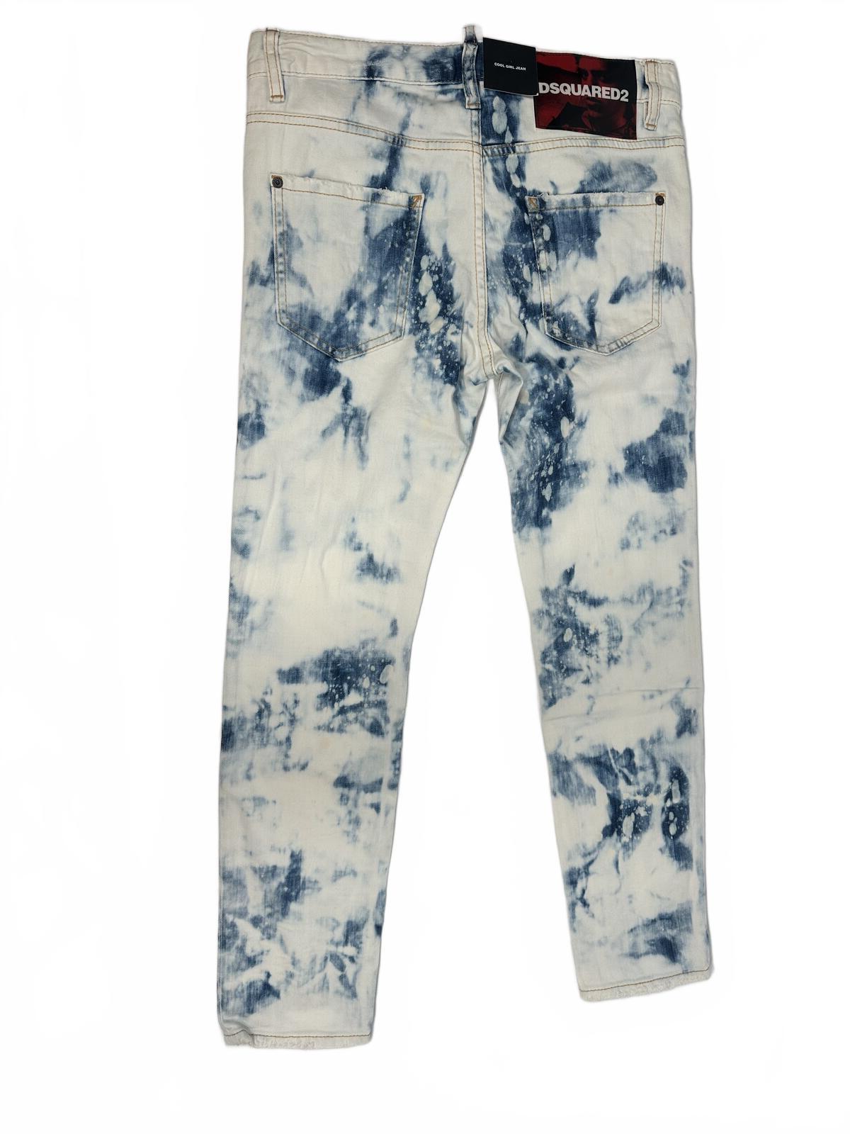 Dsquared2 Cool Girl Jean Tie-Dye Bleach IT38 Runs Large NWT S75LB0130