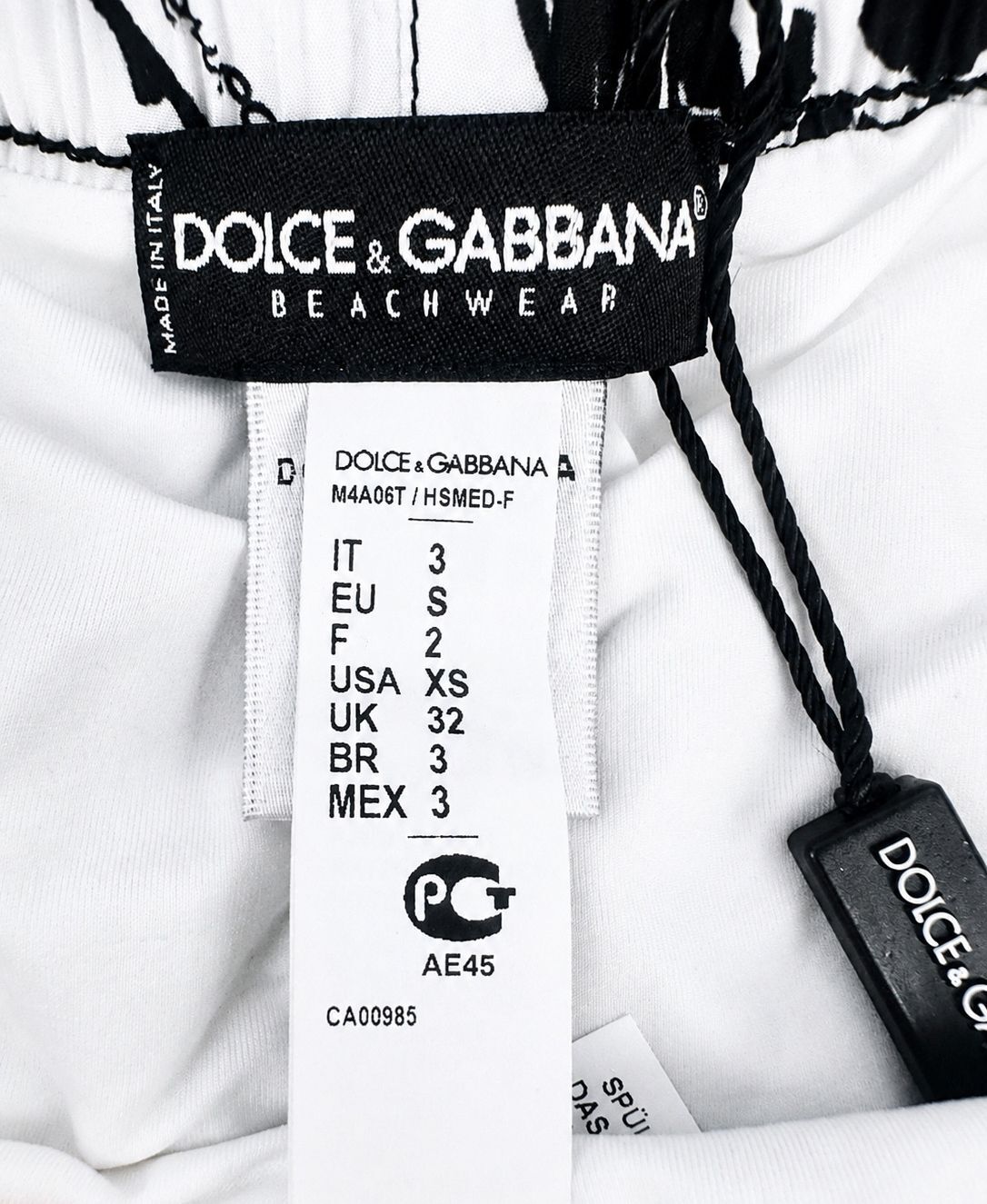 Dolce & Gabbana Panda Print Swim Shorts Black White Men XS IT 3 | NWT