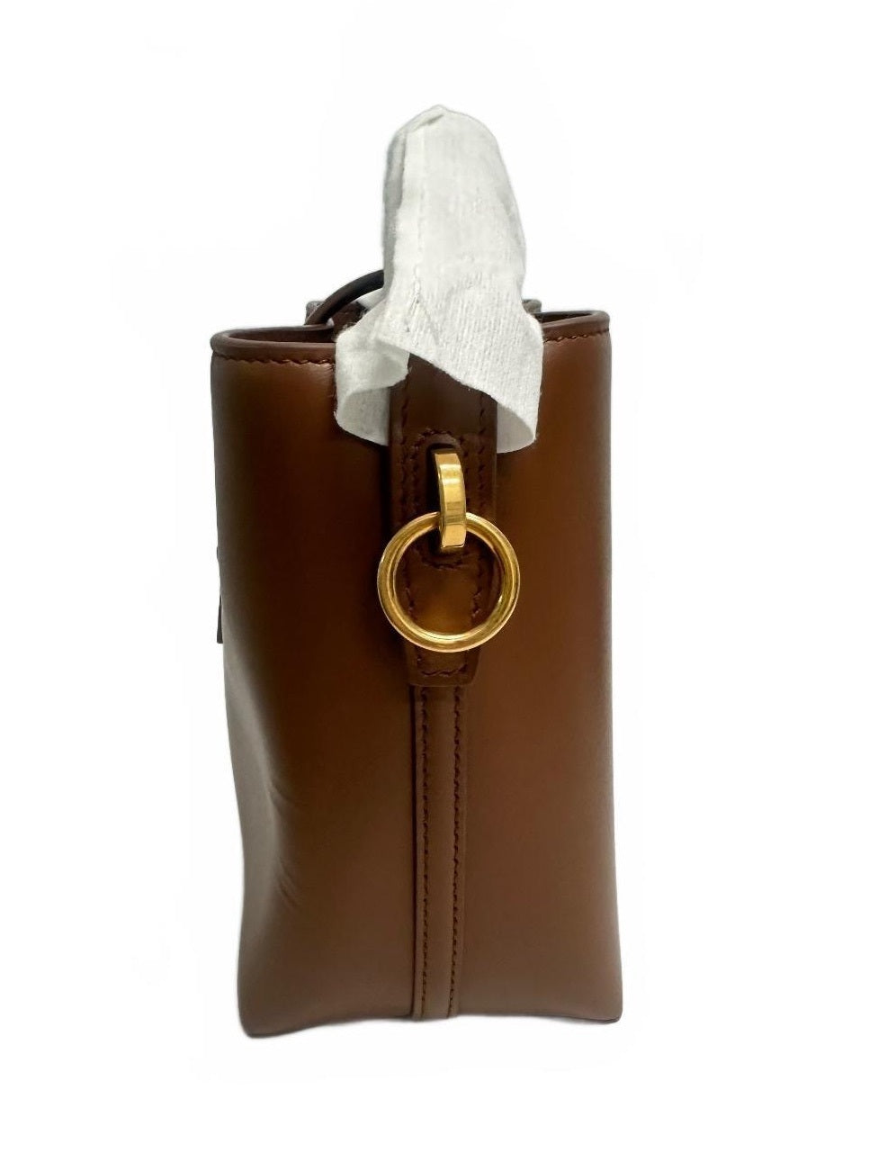 Saint Laurent Le 37 Mini Shoulder Bag Brown Leather Cassandre YSL | New