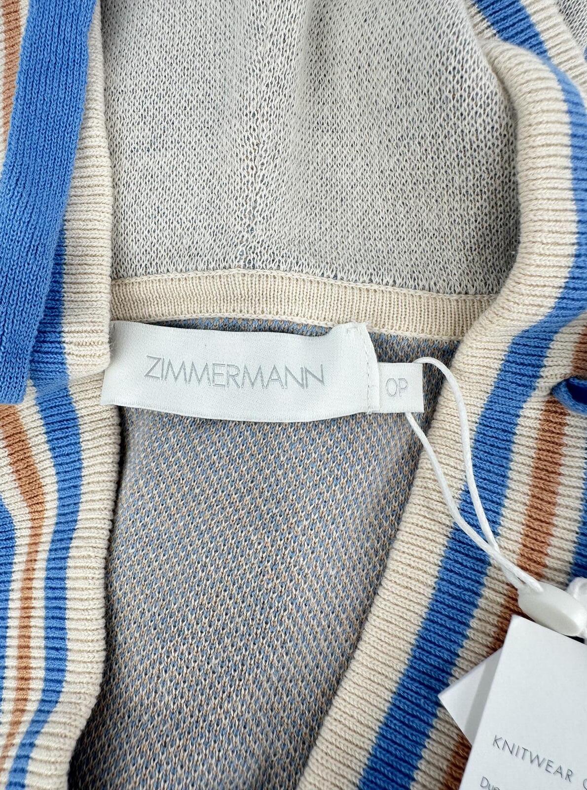 Zimmermann Lyre Hooded Knit Mini Dress Cream Summer Swim 2022 0P | NWT