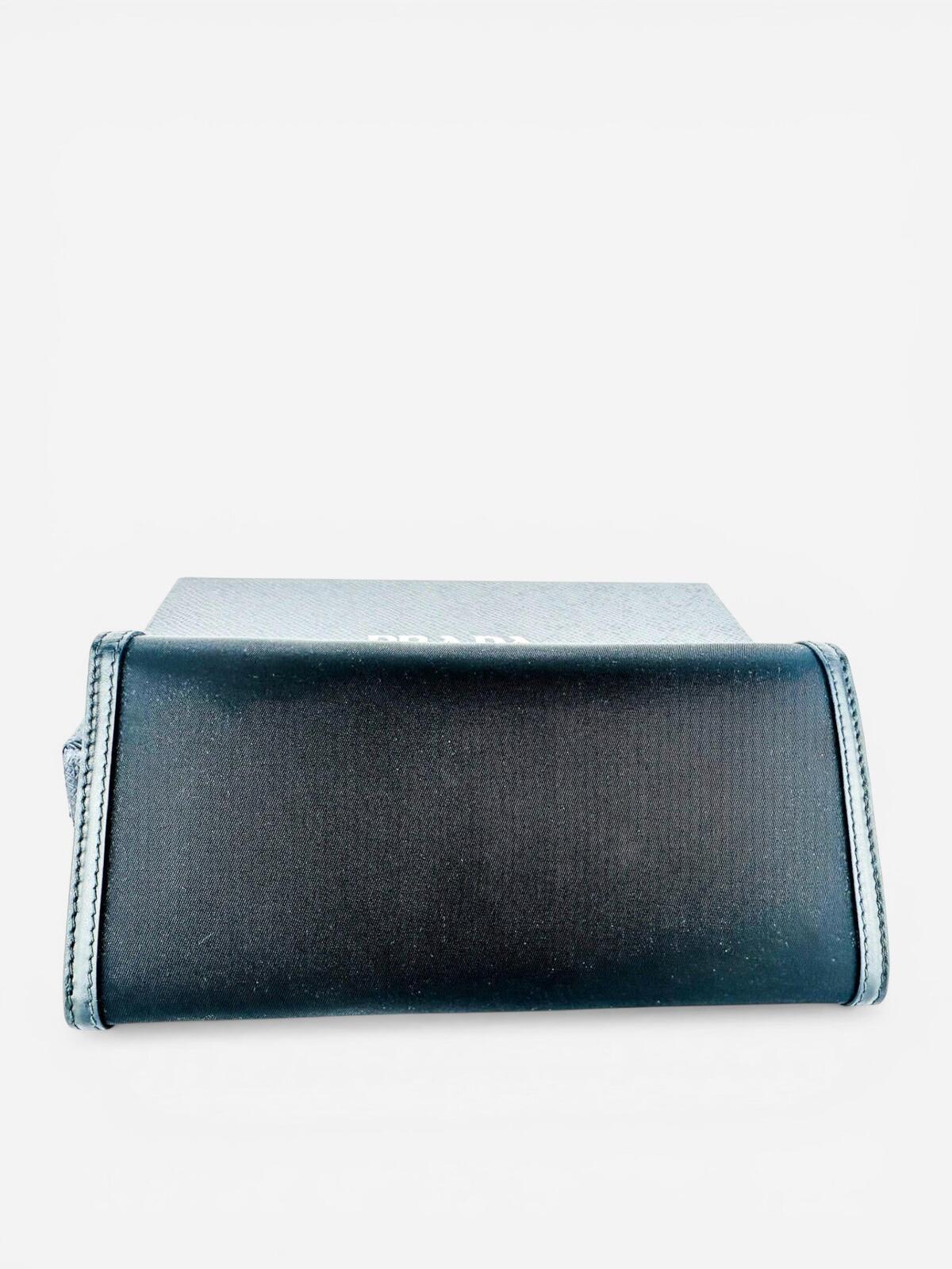 Prada Pattina Bow Wallet Black Tessuto Nylon & Leather – view 7