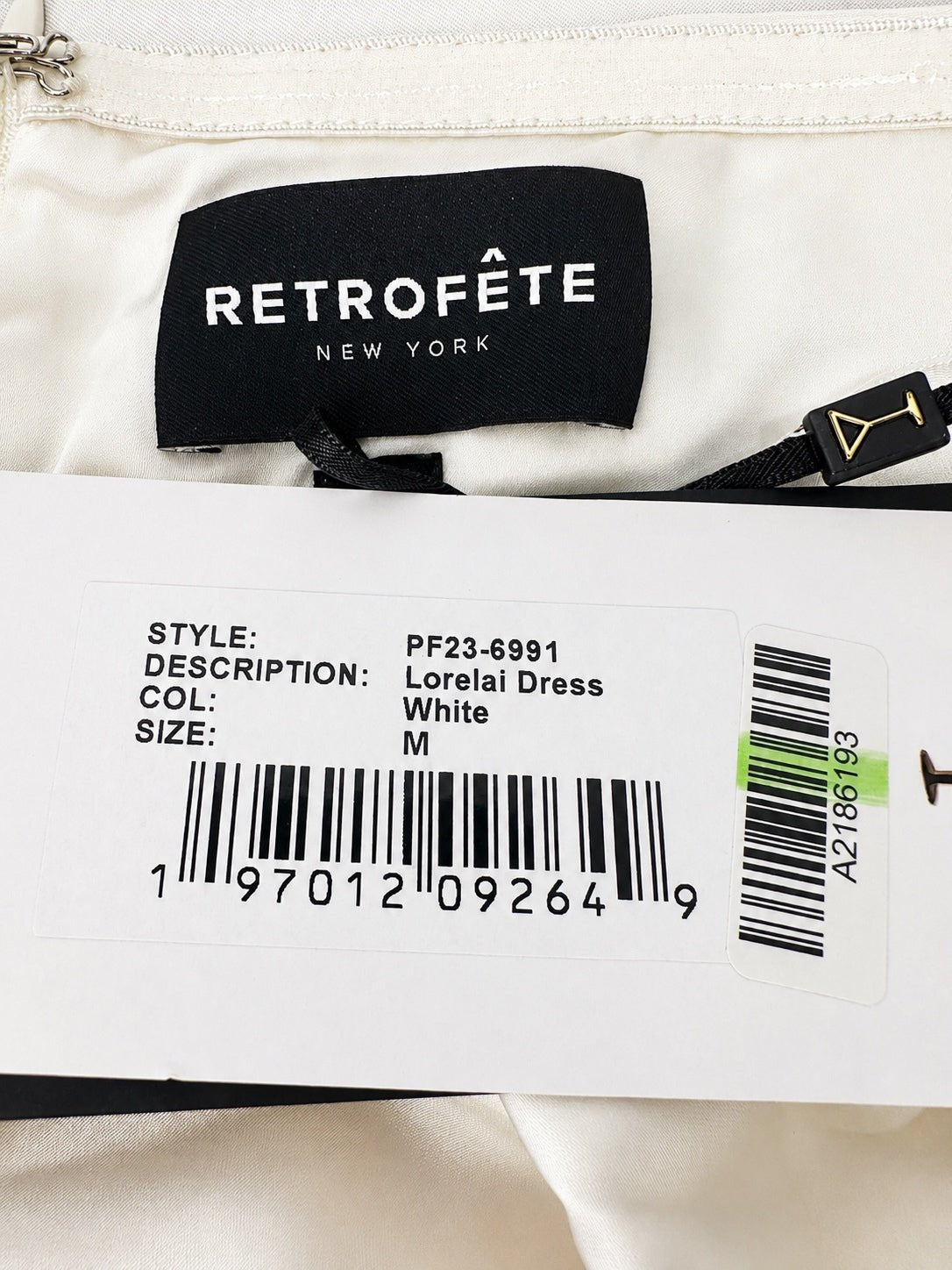 Retrofête Retrofête Lorelai Satin Midi Dress | White High Slit Ruffle | M | NWT - Vestir