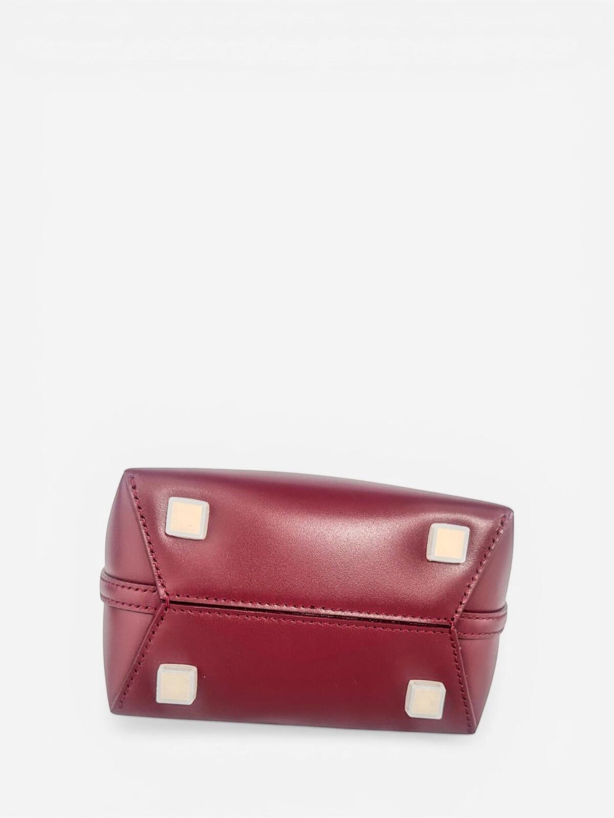 Saint Laurent Le 37 Mini Bordeaux Calfskin Bucket Bag YSL Cassandre – view 5