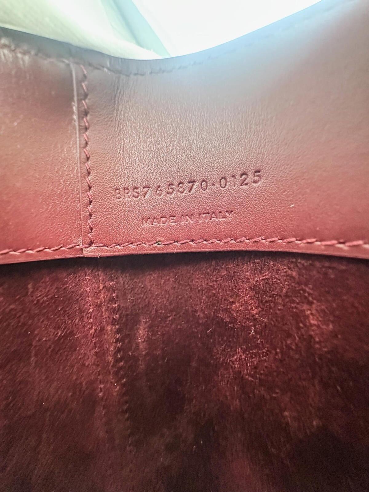 Saint Laurent Le 37 Mini Bordeaux Calfskin Bucket Bag YSL Cassandre – view 8