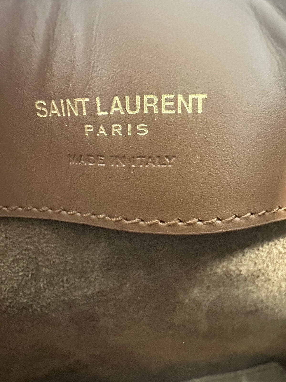 Yves Saint Laurent Saint Laurent Le 37 Mini Shoulder Bag Brown Leather Cassandre YSL | New - Vestir
