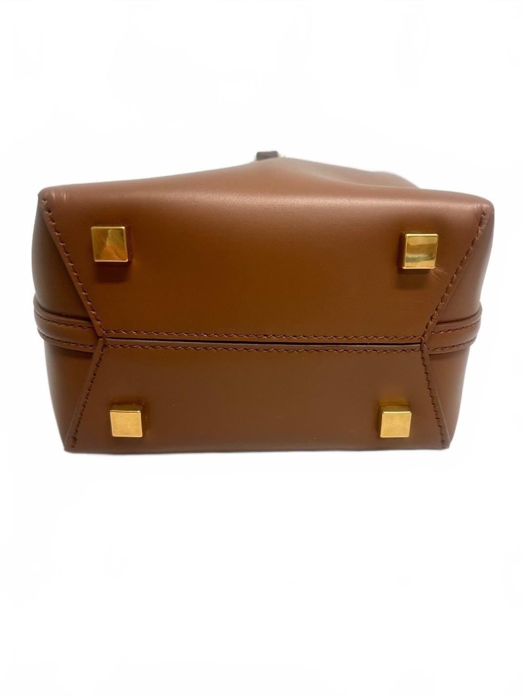 Yves Saint Laurent Saint Laurent Le 37 Mini Shoulder Bag Brown Leather Cassandre YSL | New - Vestir