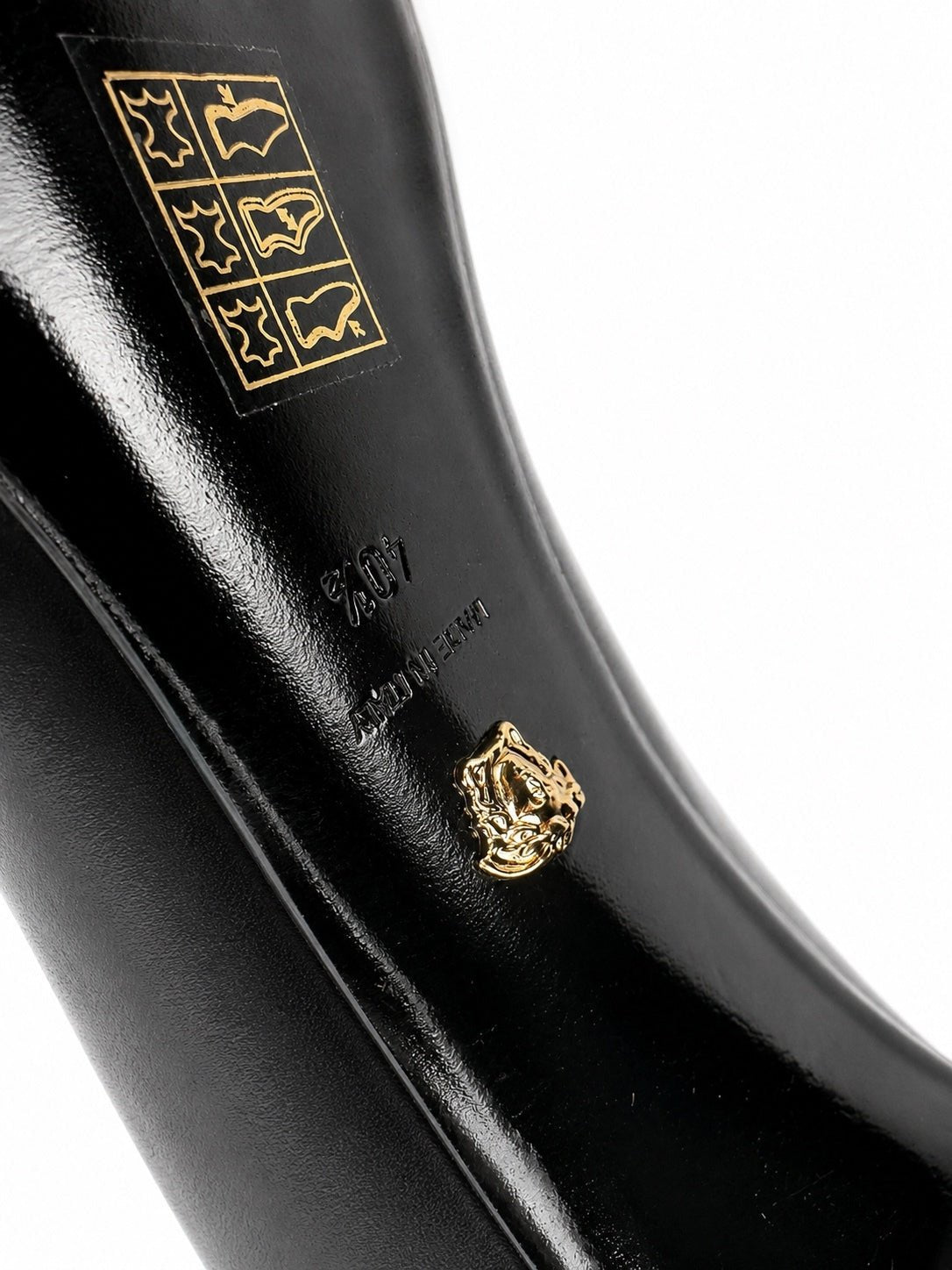 Versace Versace Black Leather Platform Mule Sandals EU 40.5 US 10.5 Made in Italy NWOB - Vestir